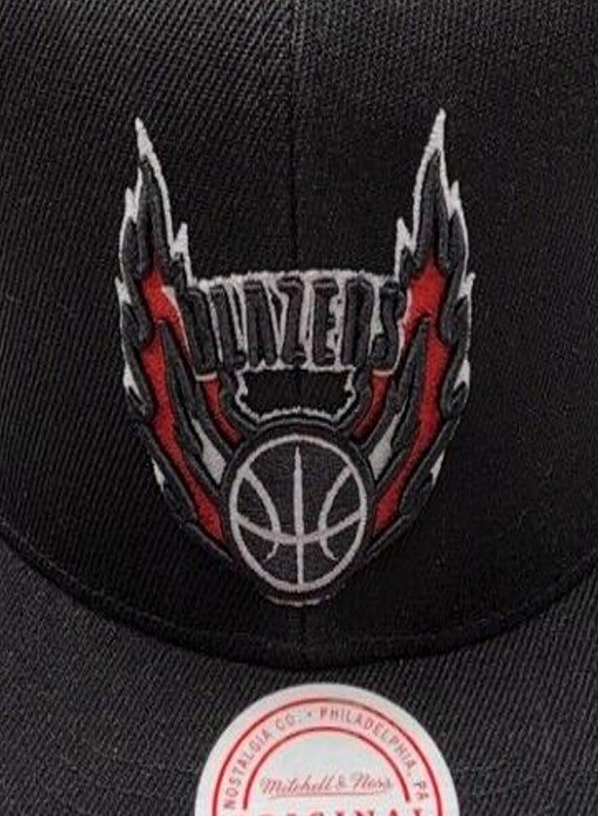 Mitchell & Ness Portland Trail Blazers Core Basic Snapback Adjustable Hat Cap - Black - Image 3
