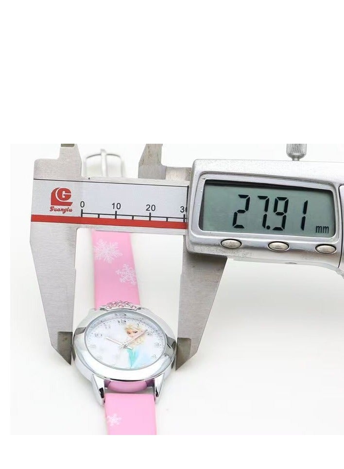 Princess Cartoon Watch for Children Girls-Fuchsia Pink - Image 2