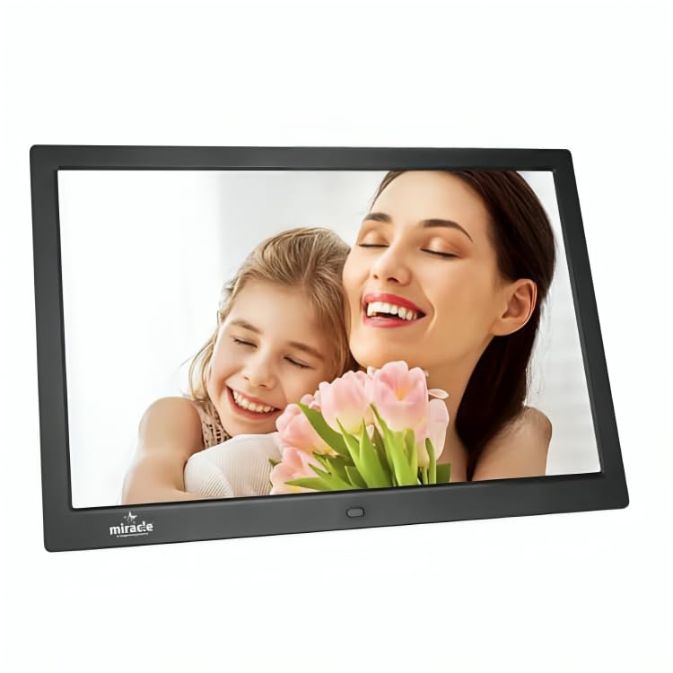 Miracle Digital 17 Inch Hi-def Digital Frame,Reso 1280p*800p Support SD Card,USB,Mini HDMI for Fast Transfer| Play Photos Slide Show,Video,Audio,Calendar | inBuilt 8GB Memory, 2GB RAM - Image 1