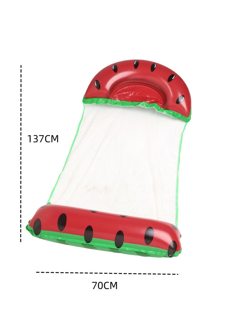 Watermelon Set Inflatable Floating Bed | Foldable Water Hammock | Pool Lounge Chair Float | Pool Party Decoration - Image 2