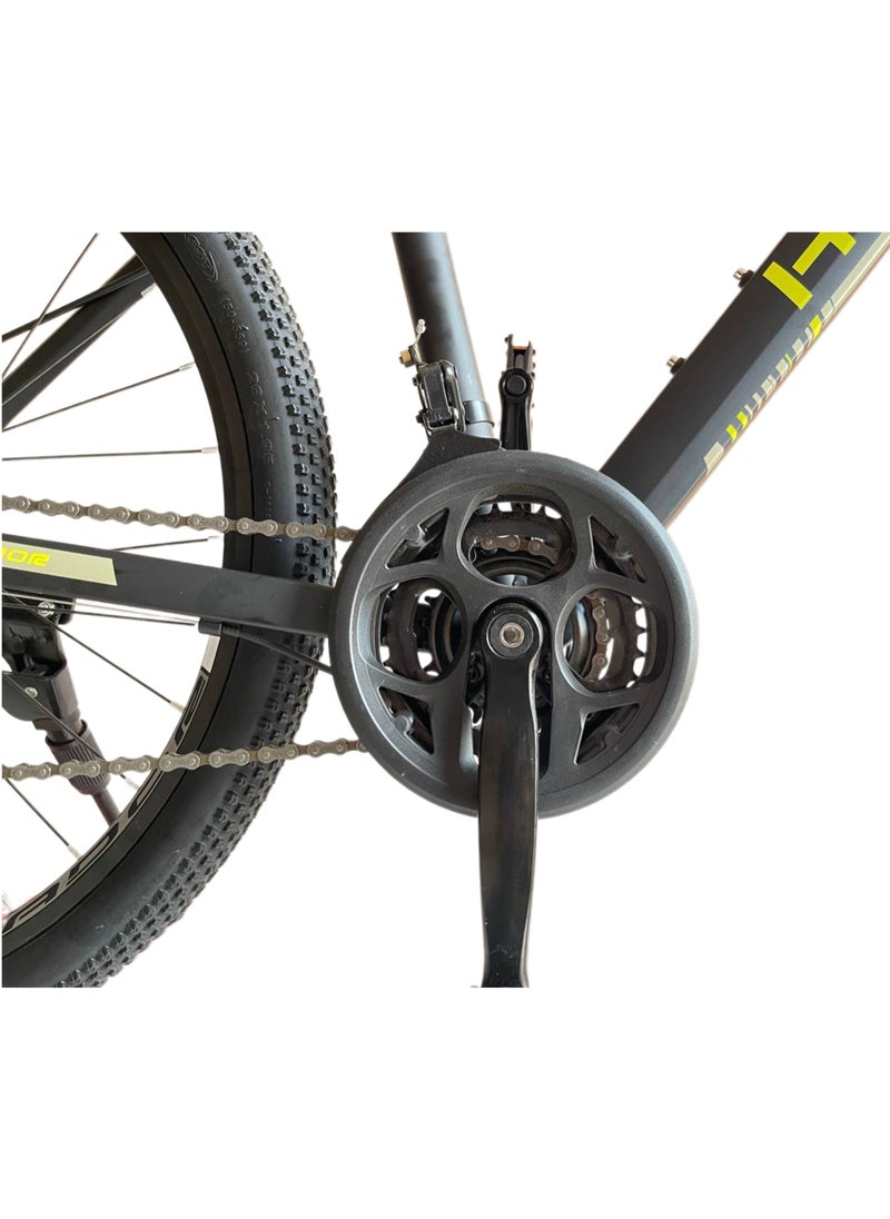 HADOR Steer Aluminum Frame 21-Speed Front Assistant Bike, 26-Inch Size, black&yellow  - Image 2