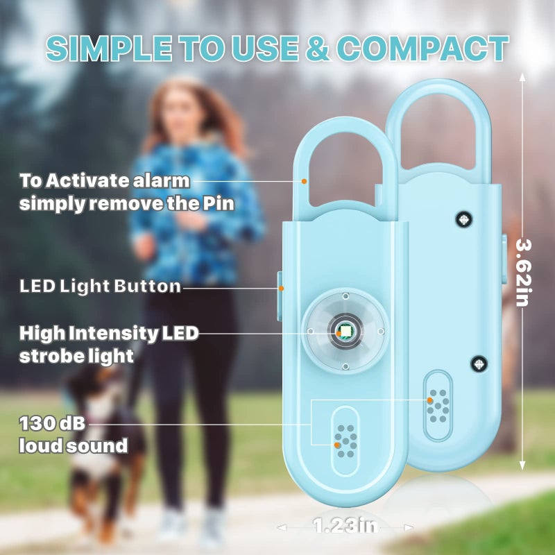 VIGOROAD Safe Sound Personal Alarm, 2 Pack 130 dB Loud Siren Song Emergency Security Alarm Keychain with Strobe LED Light, Personal Sound Safety Siren for Women, Men, Children, Elderly - Image 5