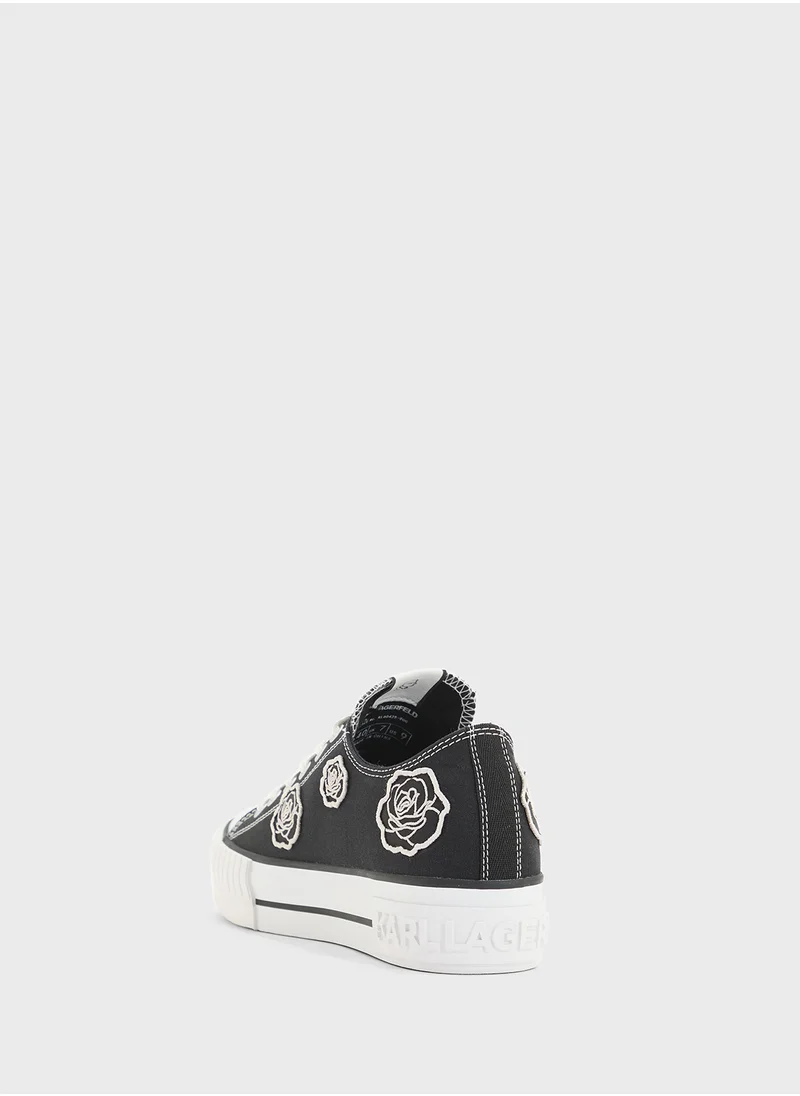 كارل لاغرفيلد Kampus Max  Applique Flora Low Top  Sneakers