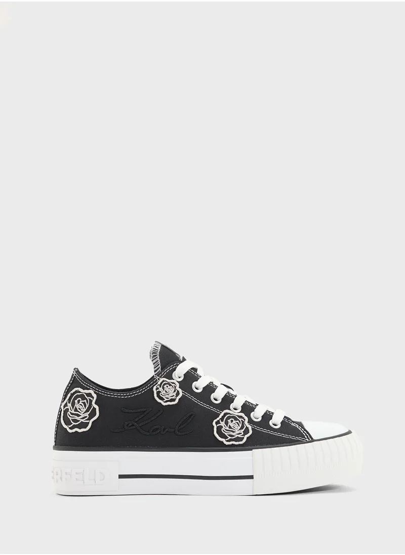كارل لاغرفيلد Kampus Max  Applique Flora Low Top  Sneakers
