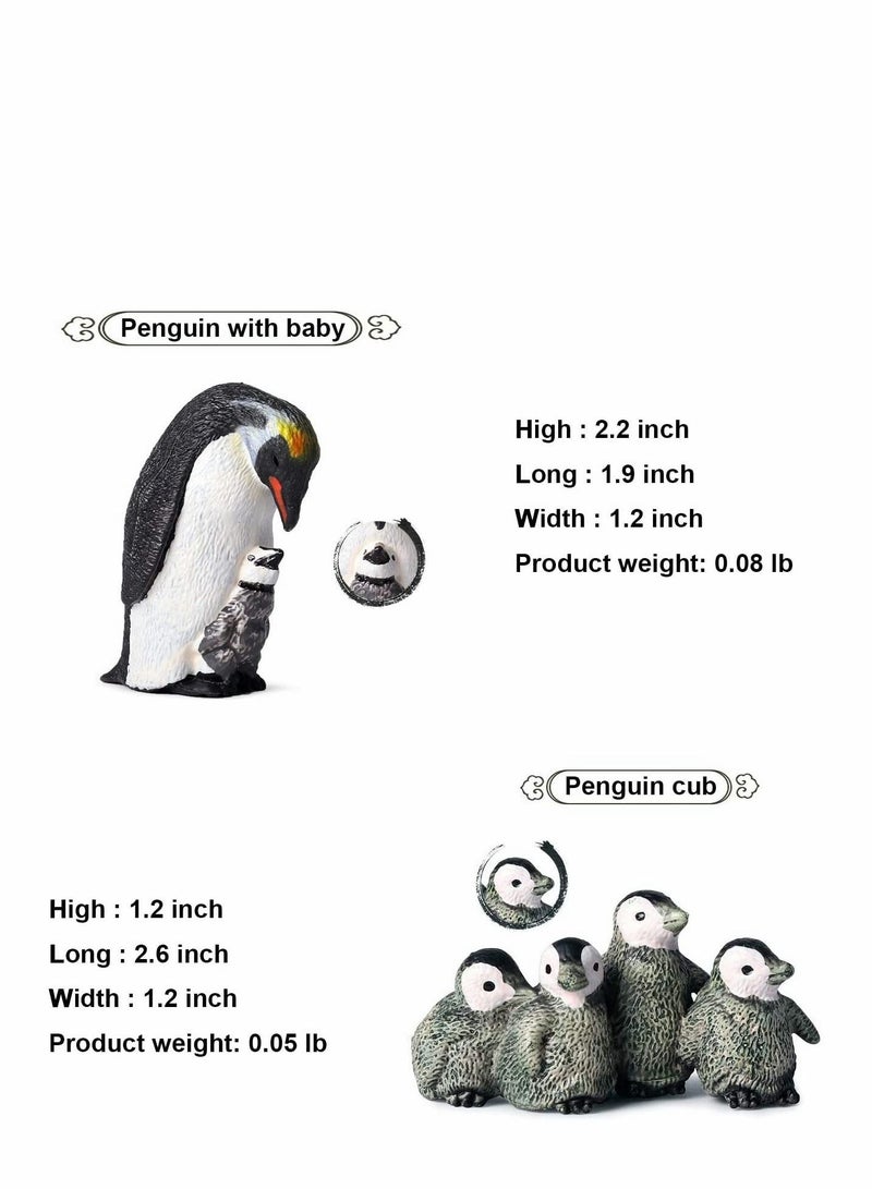 KASTWAVE 3Pcs Penguin Toys Realistic Animal Figurines, Plastic Arctic Animals for Early Educational Birthday Party Favors Cake Topper Gift for Kids - Image 3