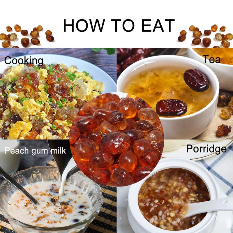 DABC OAK LAND Wild Peach Gum Snow Swallow Snow Lotus Seed Saponified Rice Beauty Detox and Dampness Set 100 Natural Boosting for Skin  Health Food Additives Free 8OZ each bag total 24 OZ - Image 4