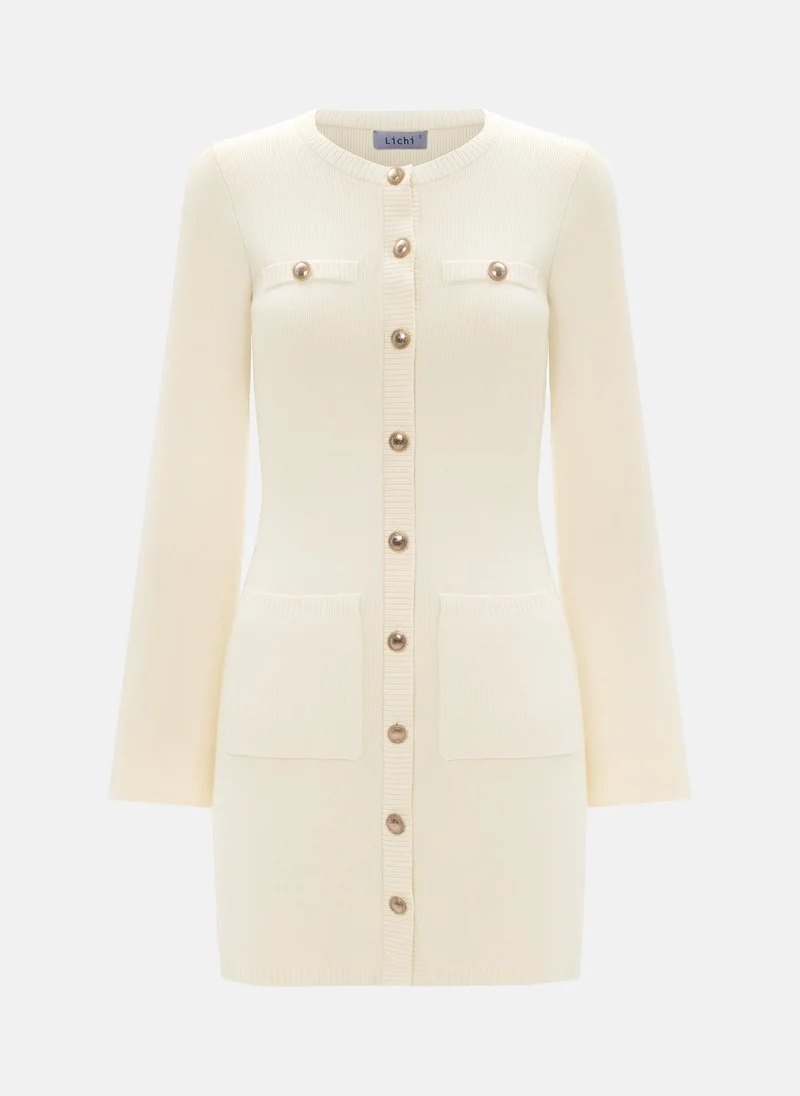 Lichi Mini dress with flared sleeves