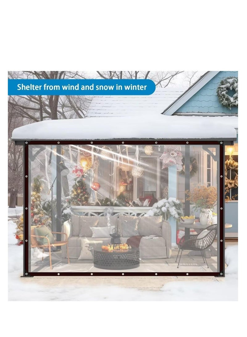 SYOSI Clear Tarps with Grommets 6x8ft, Heavy Duty Waterproof Tarp Cover, Transparent PVC Vinyl Tarpaulin for Outdoor, Plant, Garden, Chicken Coop, Patio - Image 5