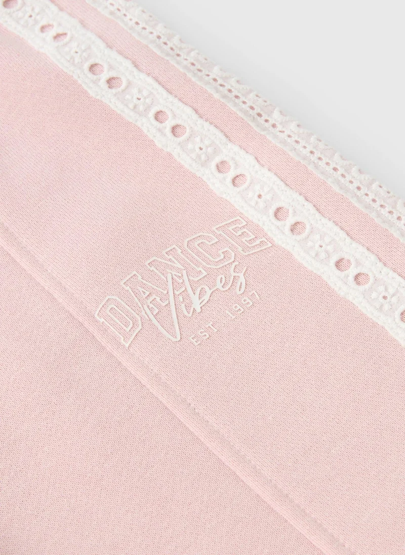 ماتلان بنطلون رياضي واسع أرجل للبنات وردي