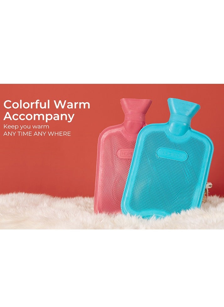 MARK STORE Hot Water Bag with Soft Cover 2 Liter, Classic Rubber Hot Water Bag for Cramps, Neck, Shoulders Pain Relief, Hot Cold Pack for Hot and Cold Therapy and Feet Warmer  - Image 3