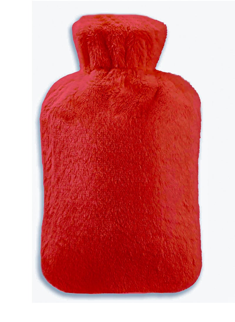 MARK STORE Hot Water Bag with Soft Cover 2 Liter, Classic Rubber Hot Water Bag for Cramps, Neck, Shoulders Pain Relief, Hot Cold Pack for Hot and Cold Therapy and Feet Warmer  - Image 1