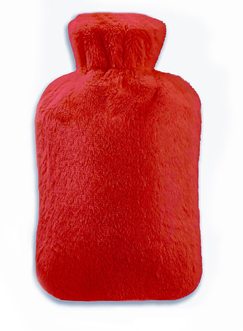 MARK STORE Hot Water Bag with Soft Cover 2 Liter, Classic Rubber Hot Water Bag for Cramps, Neck, Shoulders Pain Relief, Hot Cold Pack for Hot and Cold Therapy and Feet Warmer  - Image 1