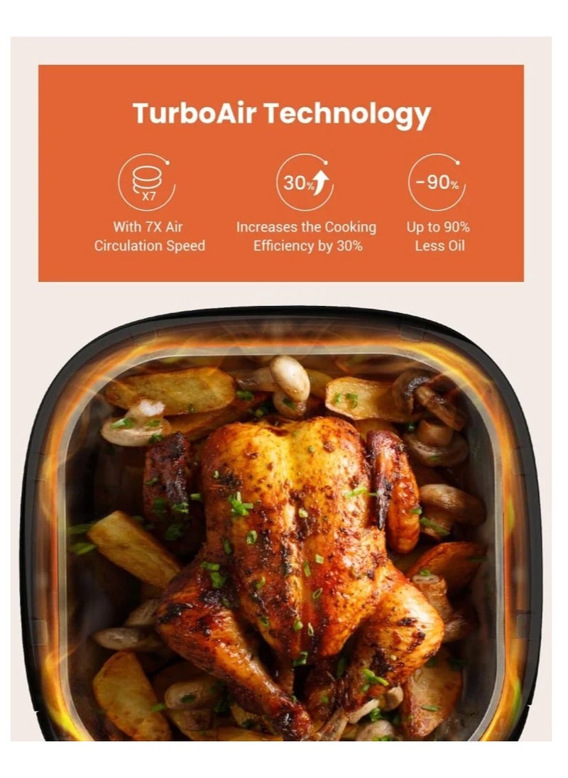 Proscenic T22 Air Fryer, Smart Air Fryer 5L with 13 Presets & Shake Reminder, LED Touch Screen, Compatible with APP & Alexa, 100+ Online Recipes, Low-Noise, Non-Stick Basket, 1500W
