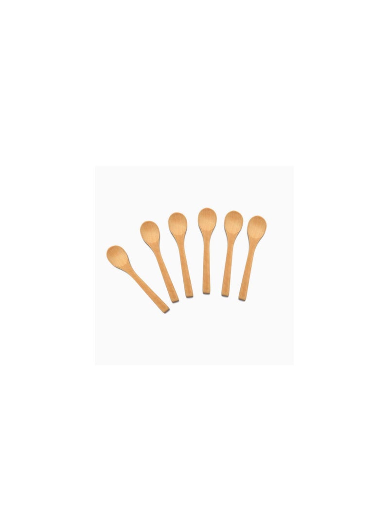 Liying 6Pcs Bamboo Spoons For Spices length 16cmx3cm - Image 1