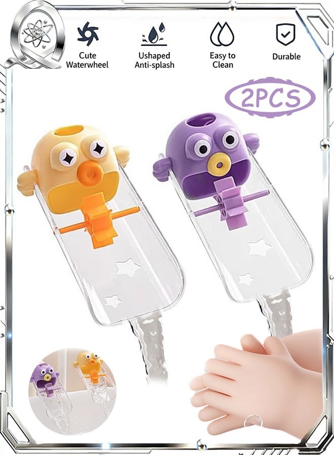 Quantum 2 PCS Faucet Extender, Cute Cartoon Silicone Faucet Extender, Plastic Sink Extender for Toddlers and Babies - Image 1