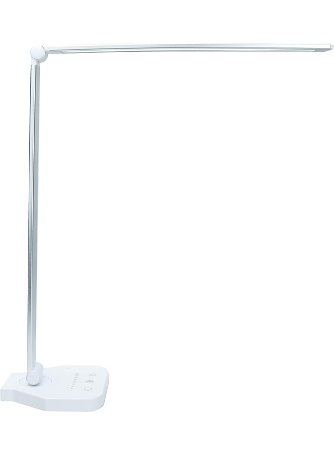 إيروريكس مصباح مكتب LED قابل للتعتيم ومصباح قراءة مع منفذ شحن USB و5 أوضاع إضاءة وتحكم حساس ومؤقت إيقاف تشغيل تلقائي لمدة 30 إلى 60 دقيقة ومصباح مكتب للعناية بالعين باللون الأبيض - Image 1