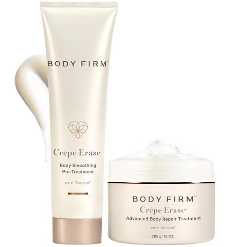 Crepe Erase BODY FIRM Crepe Erase 2Step Advanced Care Treatment AntiAging Skin Care for BodyNeck Firming Moisturizer Cream  Exfoliating PreTreatment Supports Wrinkle Collagen