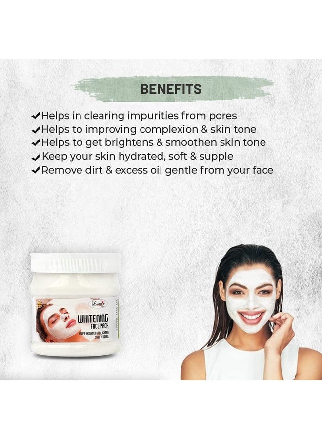 LUSTER Whitening Face Pack | Helps Brighten & Lighten Skin Texture | Face Pack For Glowing Skin | Women & Men’S Face Pack | All Skin Types | Paraben & Sulfate Free - 500 Ml - Image 3