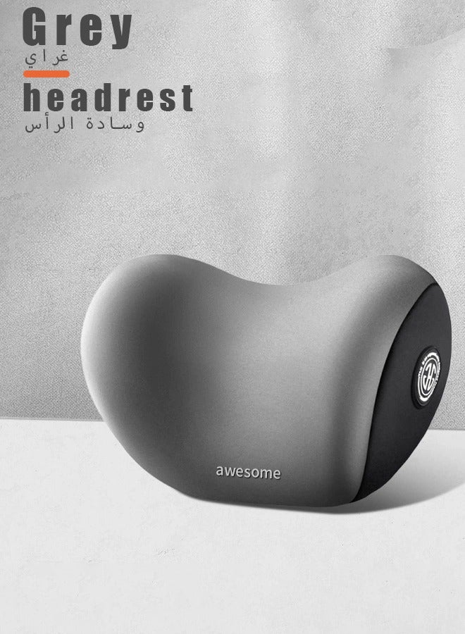 سيارة مقعد مسند الرأس وسادة الرقبة وسادة الخصر مريح سيارة وسادة الرقبة وسادة الخصر السيارات الرقبة دعم تخفيف الألم قابل للتعديل وسادة الرقبة وسادة الخصر مكافحة ساكنة النسيج رمادي - Image 4