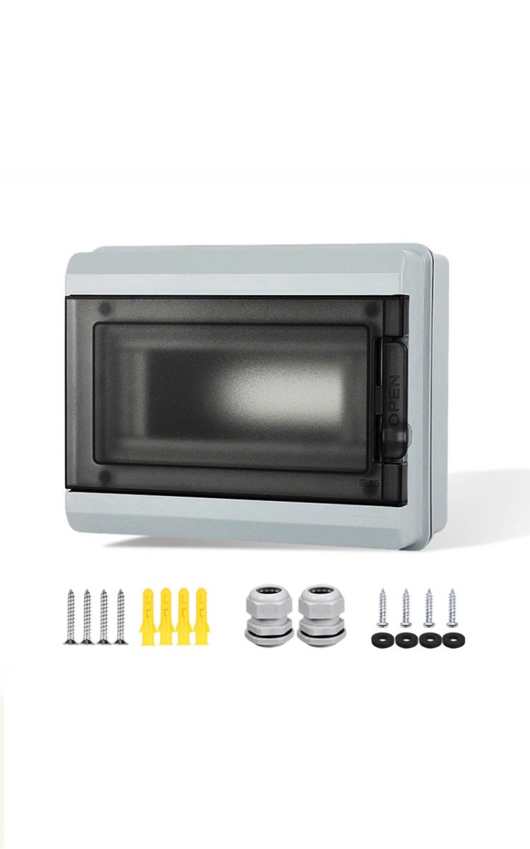 kashemano 8 Way Module ,Electrical Distribution Box,Distribution Protection Box with Wide-Angle Hinged Door,  IP65 Sealing - Image 1