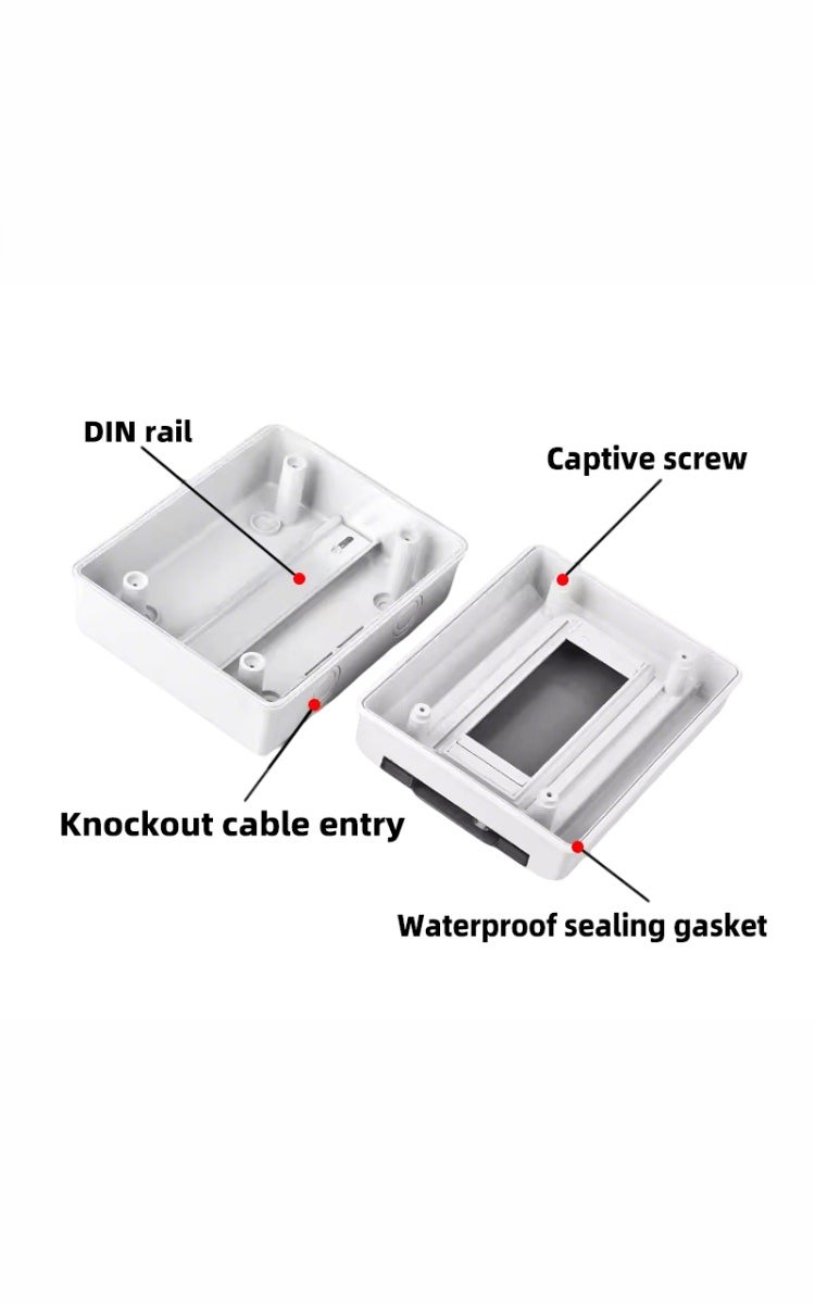 kashemano 8 Way Module ,Electrical Distribution Box,Distribution Protection Box with Wide-Angle Hinged Door,  IP65 Sealing - Image 3