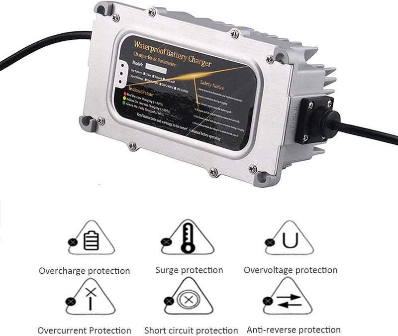 ZCBYBT 24V 8A Fully Enclosed Waterproof Battery Charger - Image 3