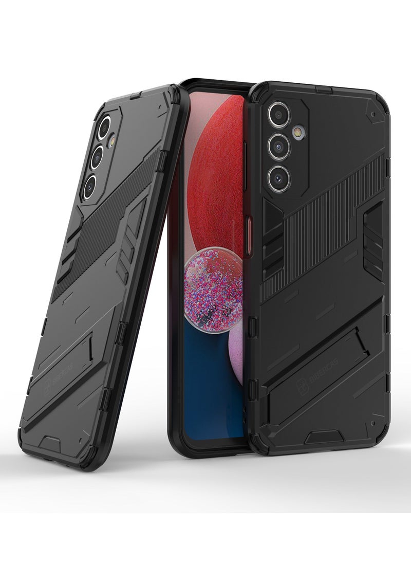 BIBERCAS Phone Case for Samsung Galaxy A14 4G/5G 2in1 TPU+PC Dual Layer Combo Shockproof Ultra-Thin Protective Phone Back Cover with Kickstand - Image 1