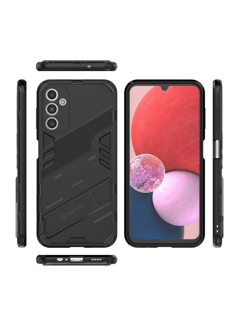 BIBERCAS Phone Case for Samsung Galaxy A14 4G/5G 2in1 TPU+PC Dual Layer Combo Shockproof Ultra-Thin Protective Phone Back Cover with Kickstand - Image 2