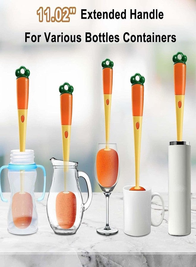 ConvertKitchen Baby Bottle Brush Cleaner, Multifunctional Cleaning Brush 3 in 1 Replaceable Sponge Bottle Brush, and Silicone Bottle Cup Cover Cleaning Brush - Image 3