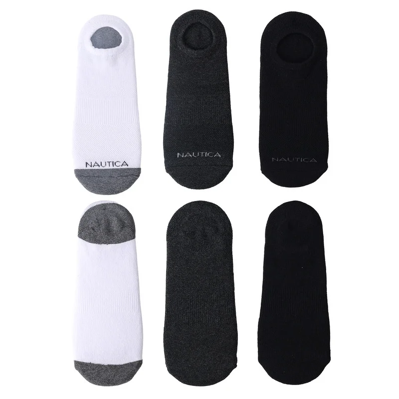 NAUTICA Nautica Men's 6 Pairs No Show Liner Socks