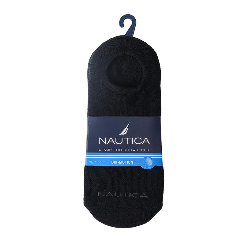 NAUTICA Nautica Men's 6 Pairs No Show Liner Socks