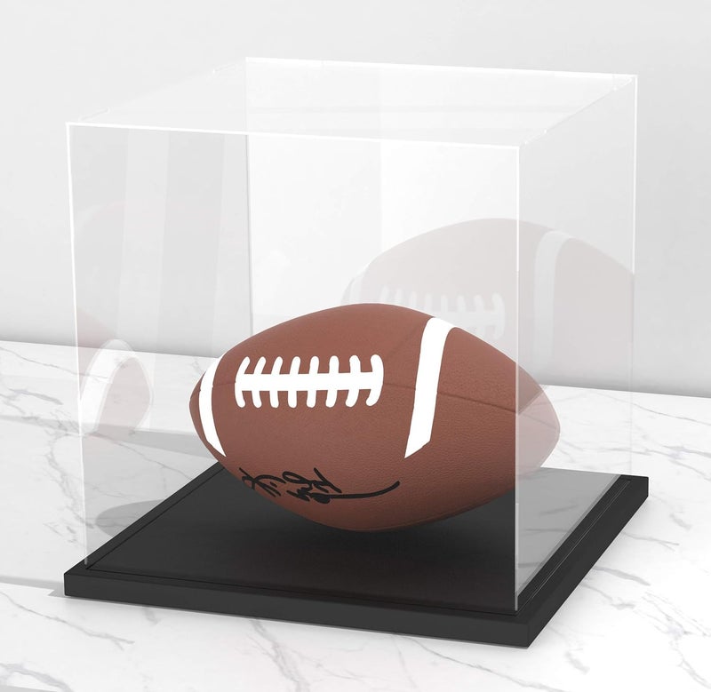 Display Case with Black Velvet Base Simple SelfAssembly Clear Acrylic Display Box with Lid 11 Inch Cube Countertop Box for Collectibles Home Organization 11x11x11 inch