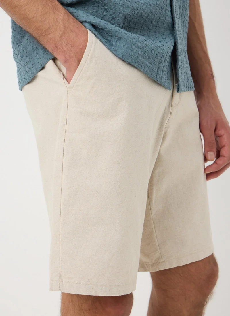 Matalan Cream Linen Shorts