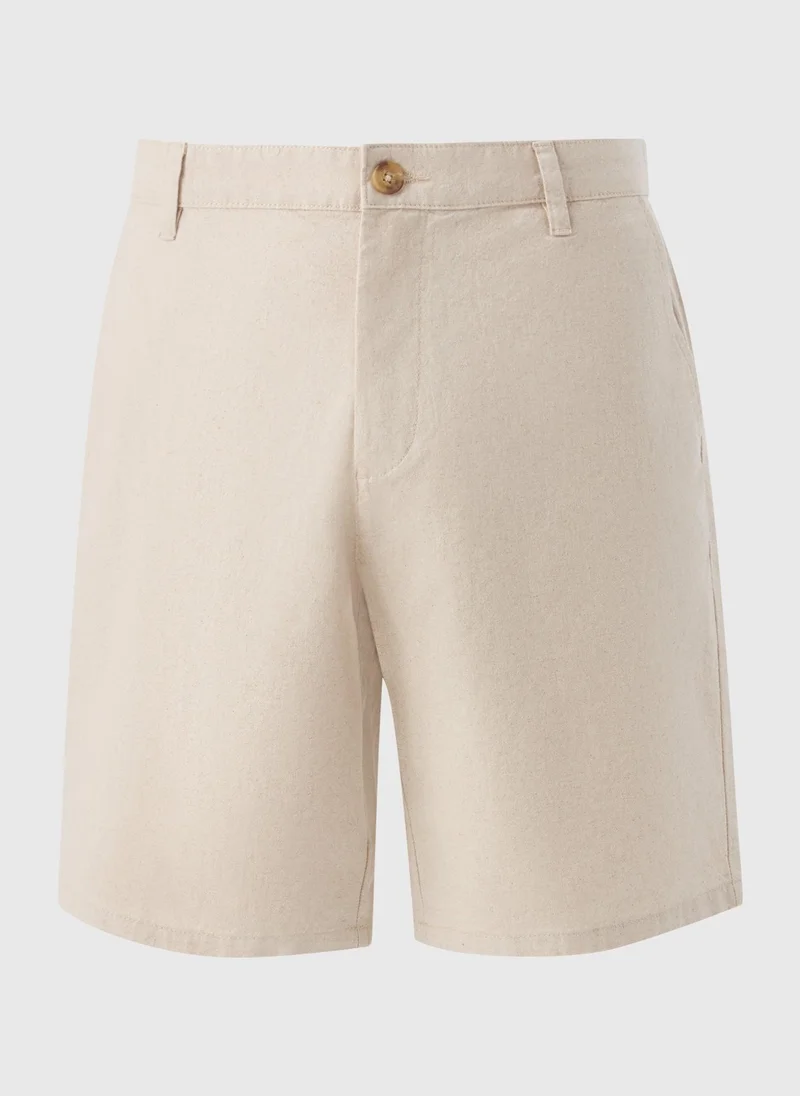 Matalan Cream Linen Shorts