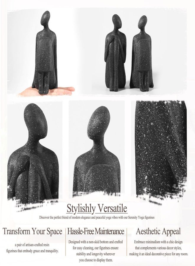 qumHmup Yoga Decorative Bookends, Unique Book Ends to Hold Book - Artisanal Resin Figurines for Home & Office Elegance - Image 5