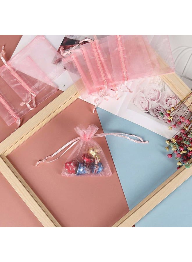 HRX Package Blush Pink Organza Bags 3x4 inch 100pcs, Mesh Gift Bags Jewelry Pouches Drawstring Empty Sachet for Shower Party Favor Present Giveaways - Image 5