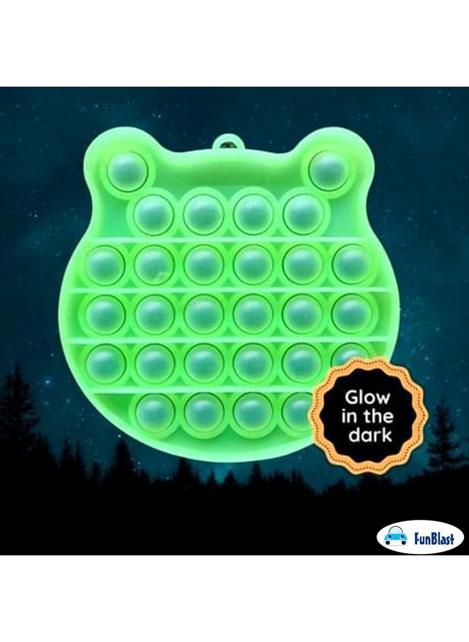 FunBlast FunBlast Pop it Set (Pack of 3) Glow in The Dark Pop it Fidget Toy, Kids Toys, Pop Bubble Fidget Toys with 2 Keychain-41 Bubbles - (Multicolor)  - Image 3