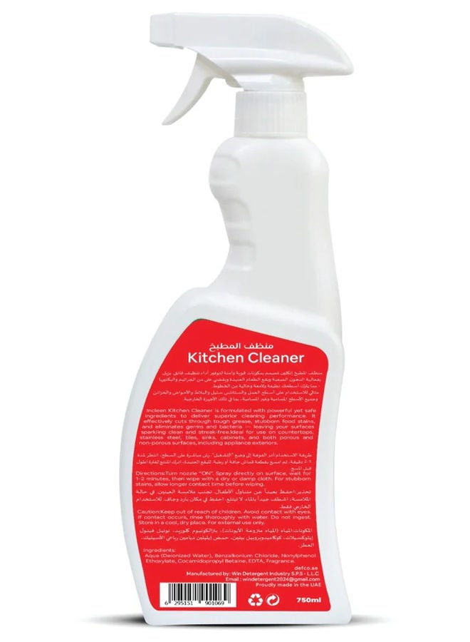incleen Kitchen Cleaner 3x750ML - Image 2