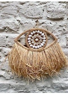 Maison Avf Set of 3 Raffia Seashell Model & Full Diameter 30-50 cm & Half Eye  - Image 3