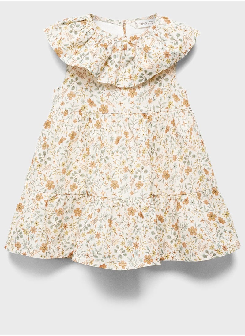 MANGO - Kids Floral Printed Dress - Image 1