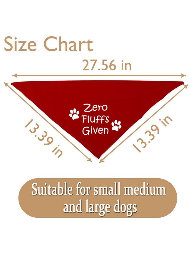 JXGZSO 1 Piece Zero Fluffs Given Dog Bandana Funny No Fluffs Given Dog Bandana (Zero Fluffs D) - Image 3
