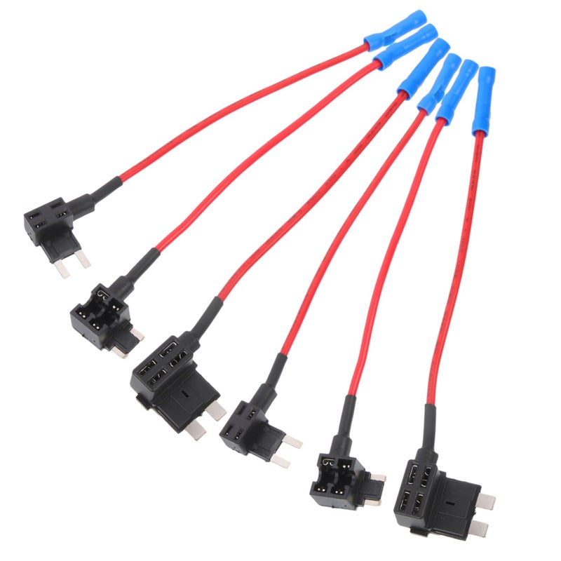 Blue 6pcs Inline Fuse Holder Kit with Protective Covers for Automotive Hardwire Connection in Cars Trucks RVs - Image 2