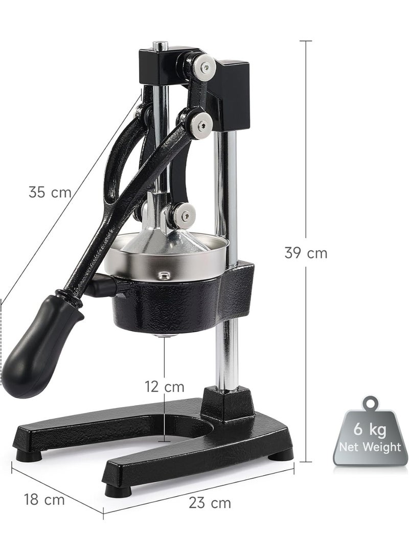 TIGER Manual Citrus Juicer – Heavy Duty Hand Press Fruit Squeezer for Freshly Extracting Juice from Oranges, Lemons, Limes, Pomegranates – Durable Stainless Steel Fruit Press with Ergonomic Handle for Easy, Efficient Juice Extraction at Home and Kitchen Use - Image 4