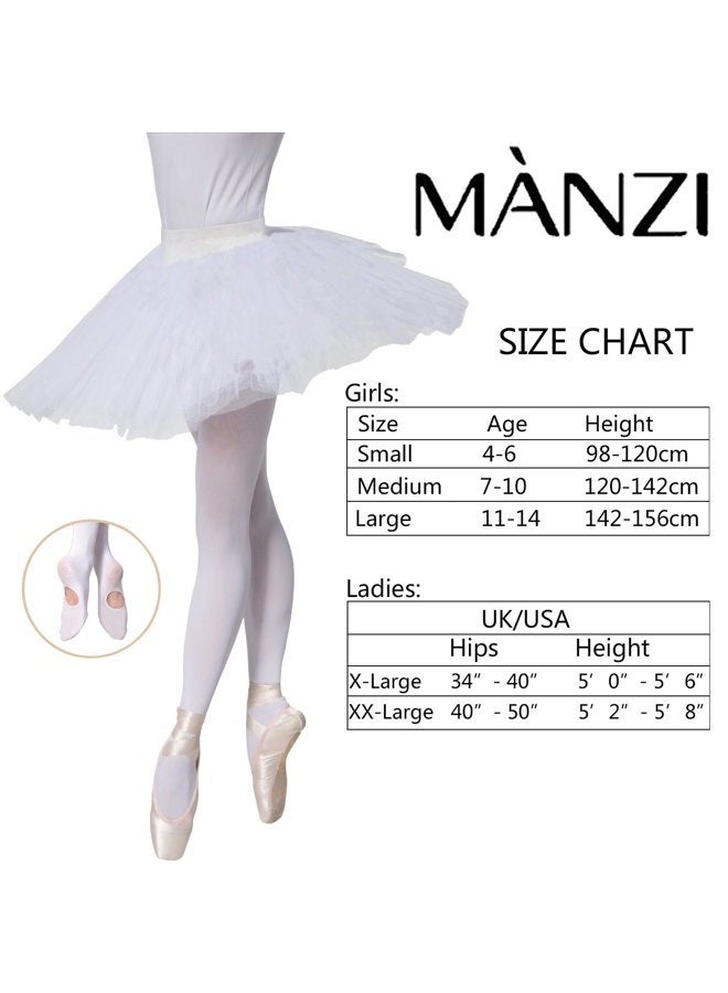 MANZI 3 Pairs Women's Girl's Dance Tights Convertible Transition Ballet Tights 40D Ballet Pink M(7-10y), Ballet Pink, 7-10 years - Image 3