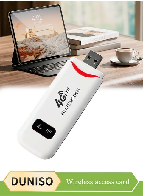 4G LTE USB Portable Router, 150Mbps USB Network Adapter Pocket Mobile Hotspot , WPA WPA2 Encryption, Plug and Play, Travel Hotspot