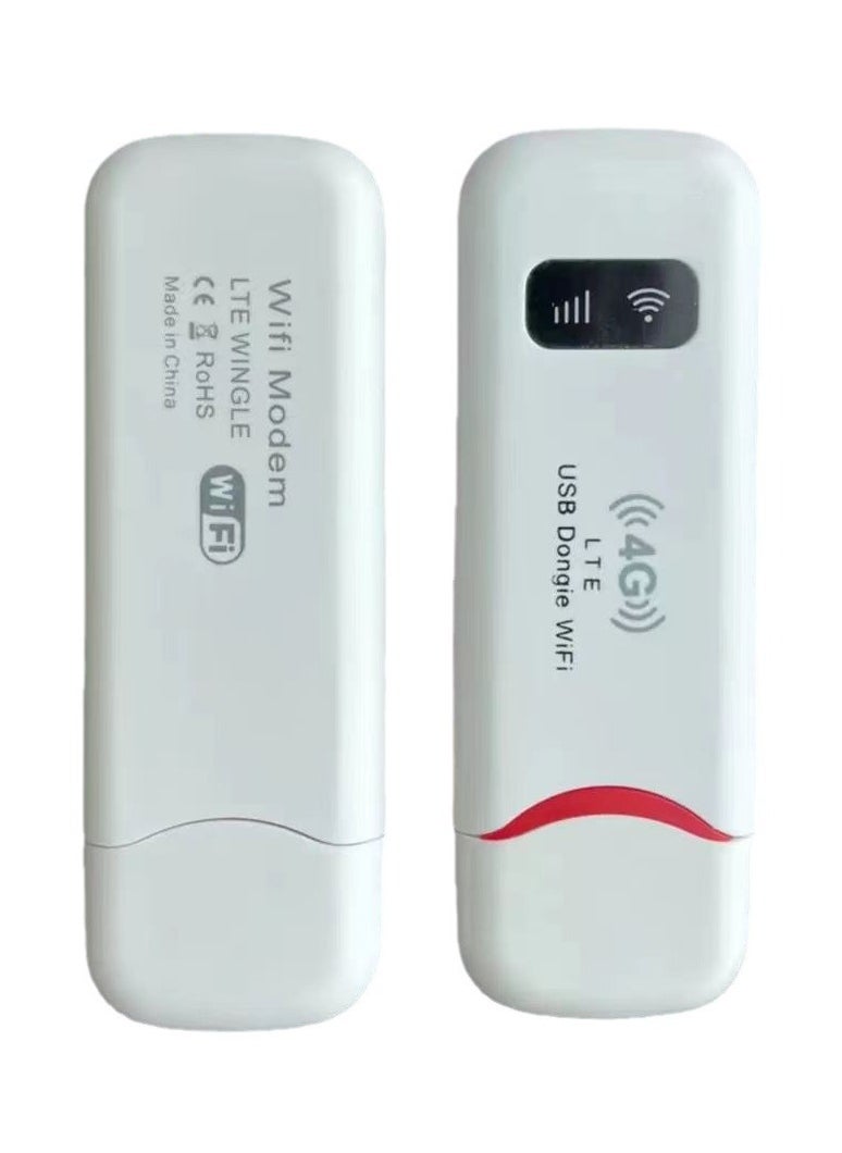 Generic - 4G LTE USB Portable Router, 150Mbps USB Network Adapter Pocket Mobile Hotspot , WPA WPA2 Encryption, Plug and Play, Travel Hotspot - Image 1