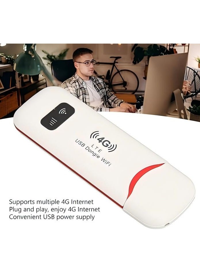 Generic - 4G LTE USB Portable Router, 150Mbps USB Network Adapter Pocket Mobile Hotspot , WPA WPA2 Encryption, Plug and Play, Travel Hotspot - Image 1