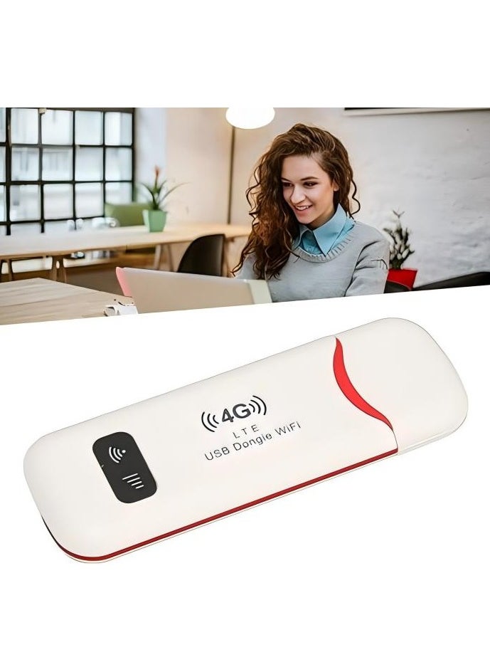 Generic - 4G LTE USB Portable Router, 150Mbps USB Network Adapter Pocket Mobile Hotspot , WPA WPA2 Encryption, Plug and Play, Travel Hotspot - Image 1
