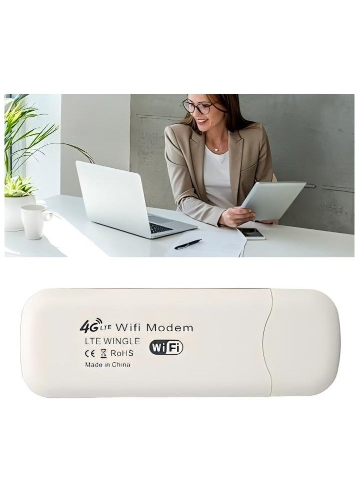 Generic - 4G LTE USB Portable Router, 150Mbps USB Network Adapter Pocket Mobile Hotspot , WPA WPA2 Encryption, Plug and Play, Travel Hotspot - Image 1