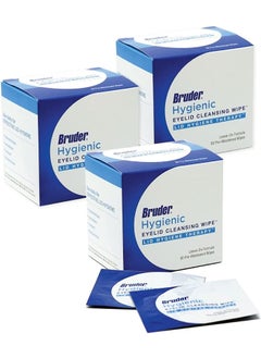 Bruder Bruder Eyelid Cleansing Wipes 30 Count Pack of 3 Hygienic Eye Care for Removing Excess Oil and Debris from Eyelids and Lashes RinseFree Unscented Adults 